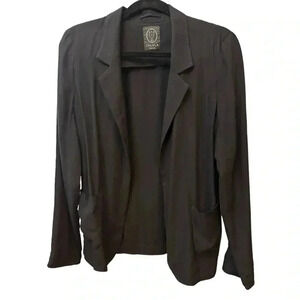 Aritzia Talula Black Open Front Blazer Jacket Size 6 Office Work Interview